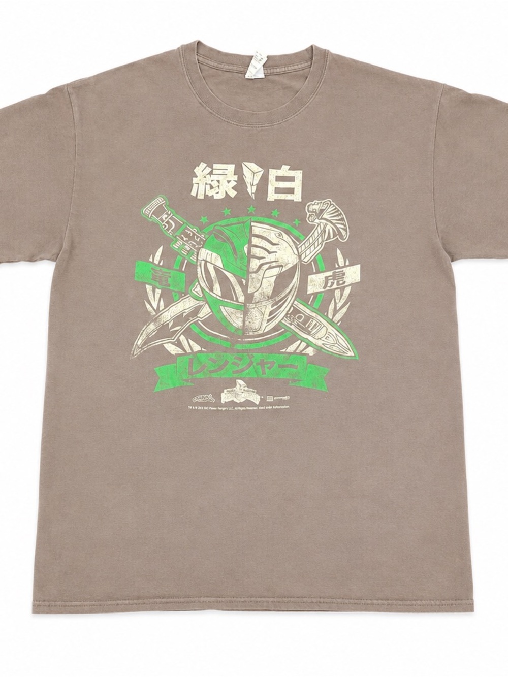 2015 Power Rangers Green White Ranger Loot Crate Graphic Tee XL